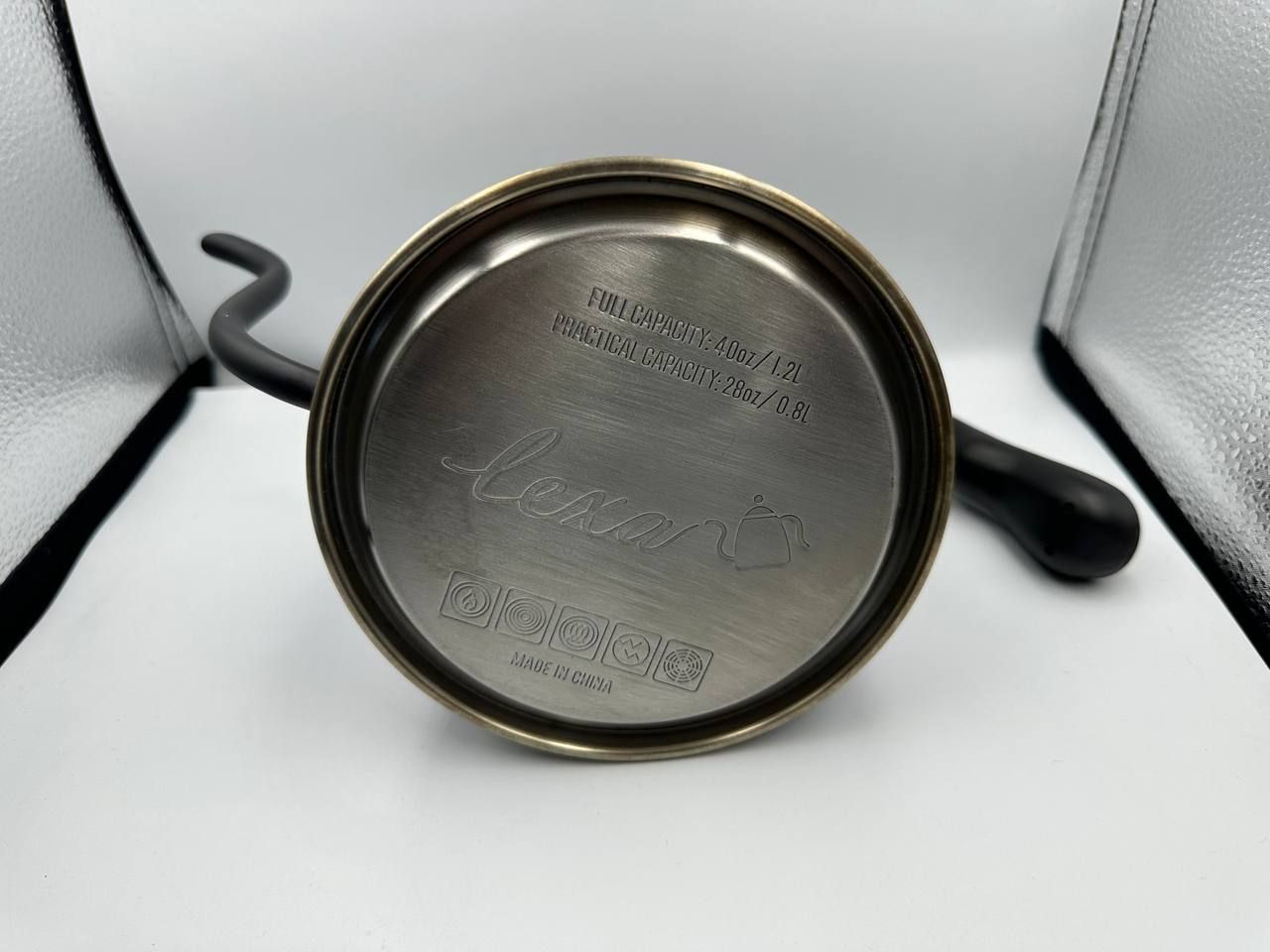 HöHscheid Wyginana Wylewka Czajnik, 1200ml Stal nierdzewna Indukcyjny z Termometrem