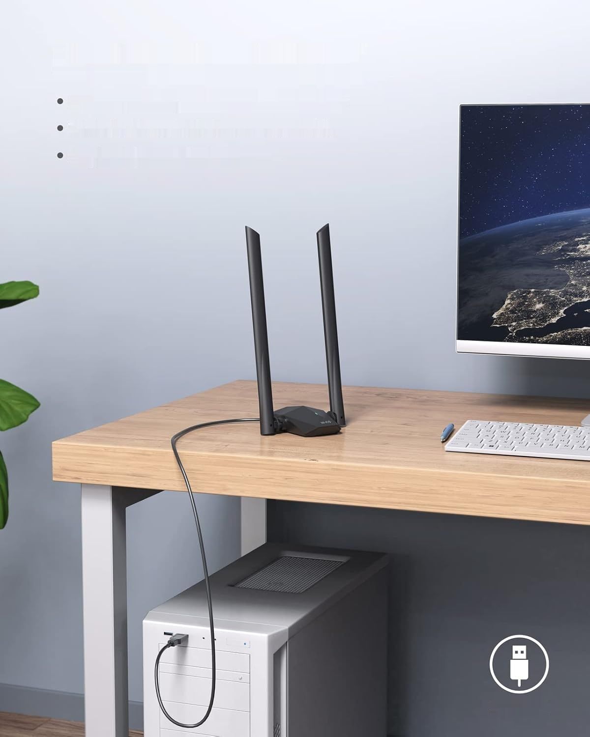 BrosTrend AX1800 High Gain WLAN Stick, WiFi 6, DualBand 1201Mbit/s, USB, Windows 10/11