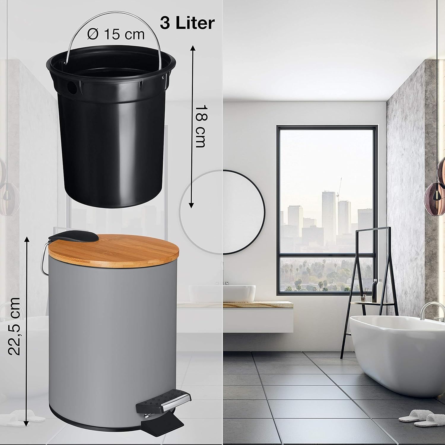 VMbathrooms Kosz na Śmieci
