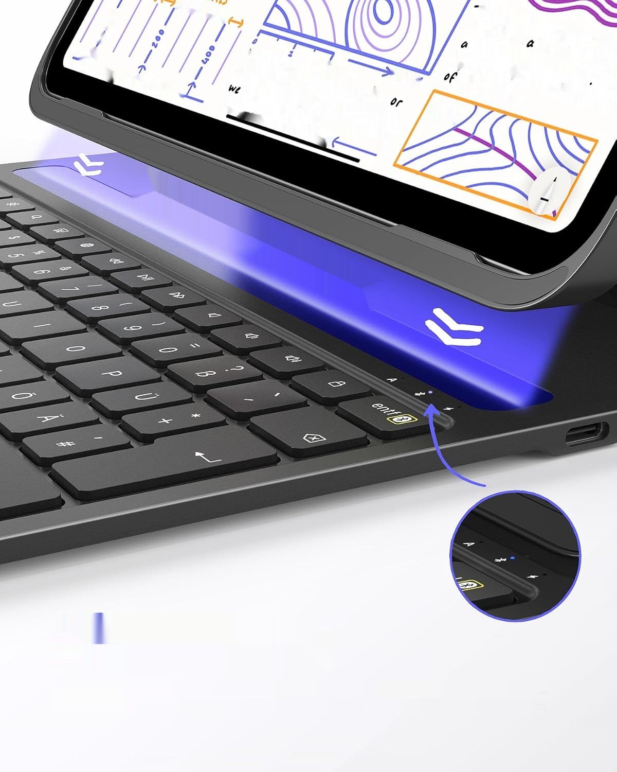 Inateck Ultra-Light Klawiatura z Etui do iPada, Stojak, Uchwyt na Długopis