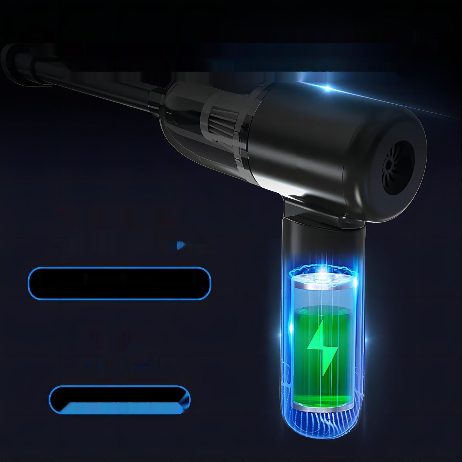 Catmart Bezprzewodowy Odkurzacz, 9000 Pa, 180° Składany, 3000 mAh, LED, Turbo.