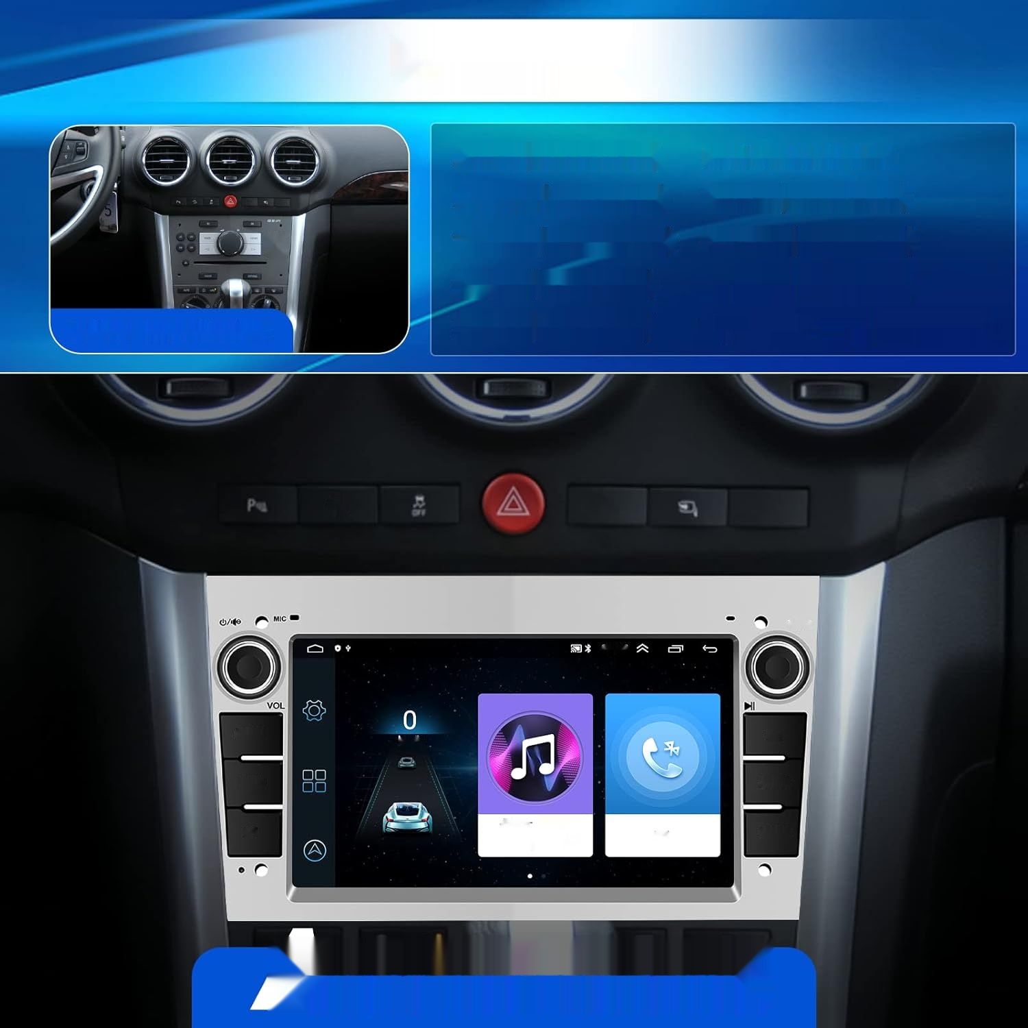 Radio samochodowe Android 7&quot; z WiFi/GPS, Bluetooth, FM, Mirror Link, SWC + Kamera cofania.