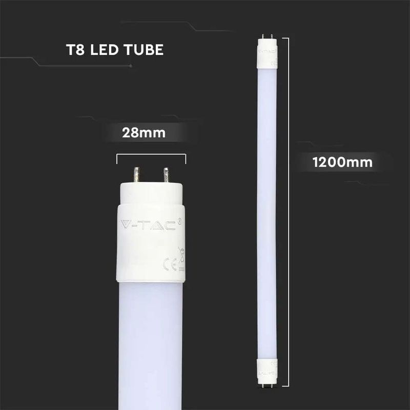 V-TAC LED Tubes Nano-Plastic 150 cm - G13 Socket 24 W - 3000 Lumen - Light 4000 K