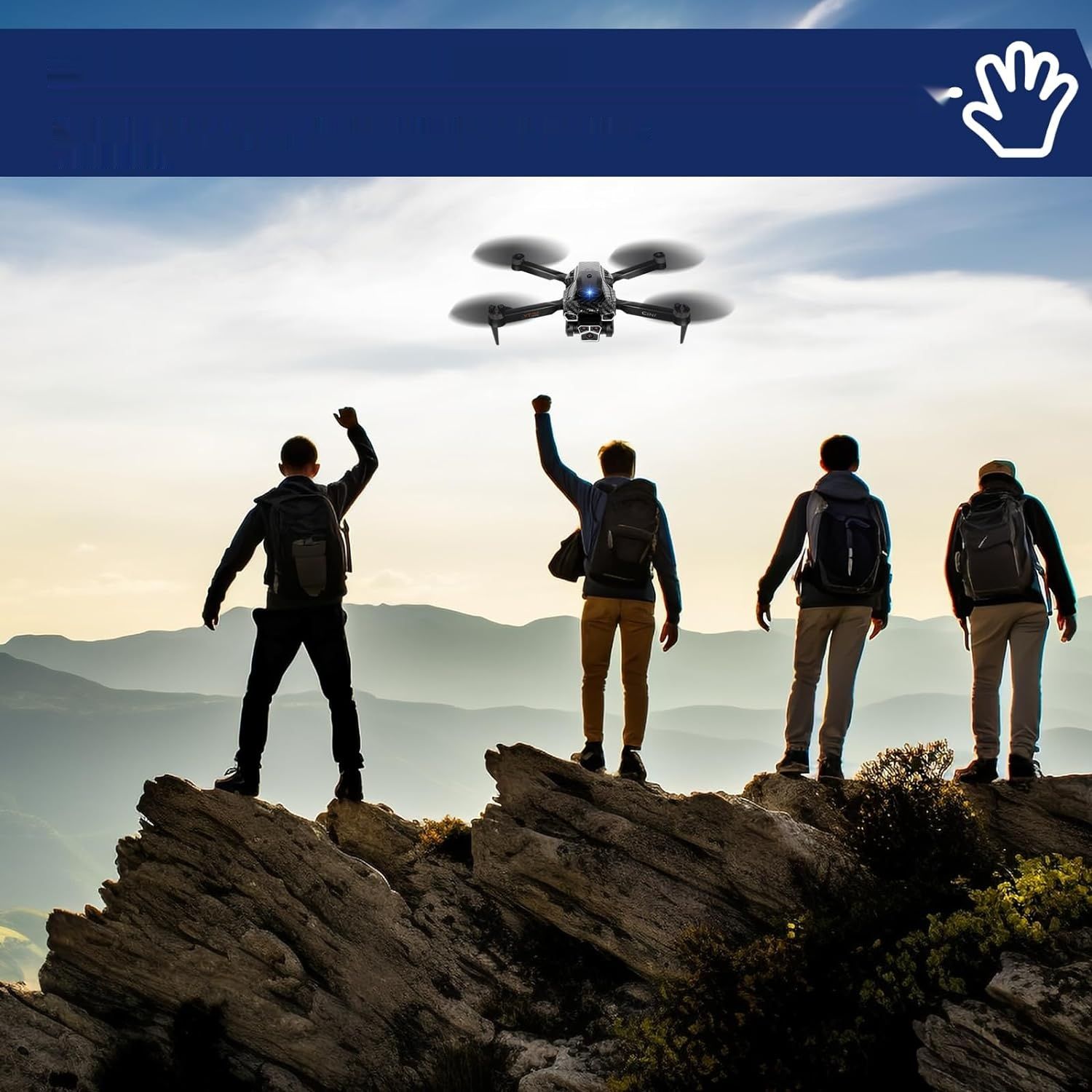 Dron z Kamerą 4K, Transmisja WiFi FPV, Składany, 2 Baterie, Unikanie Przeszkód.