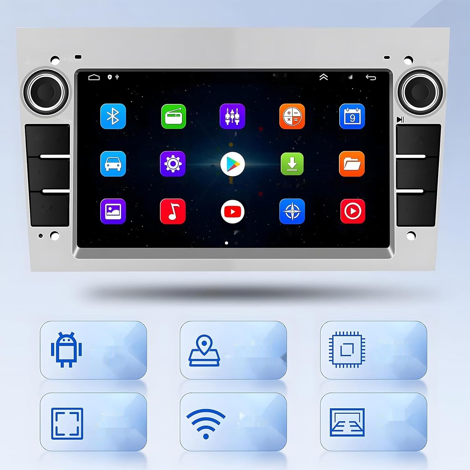 Radio samochodowe Android 7&quot; z WiFi/GPS, Bluetooth, FM, Mirror Link, SWC + Kamera cofania.