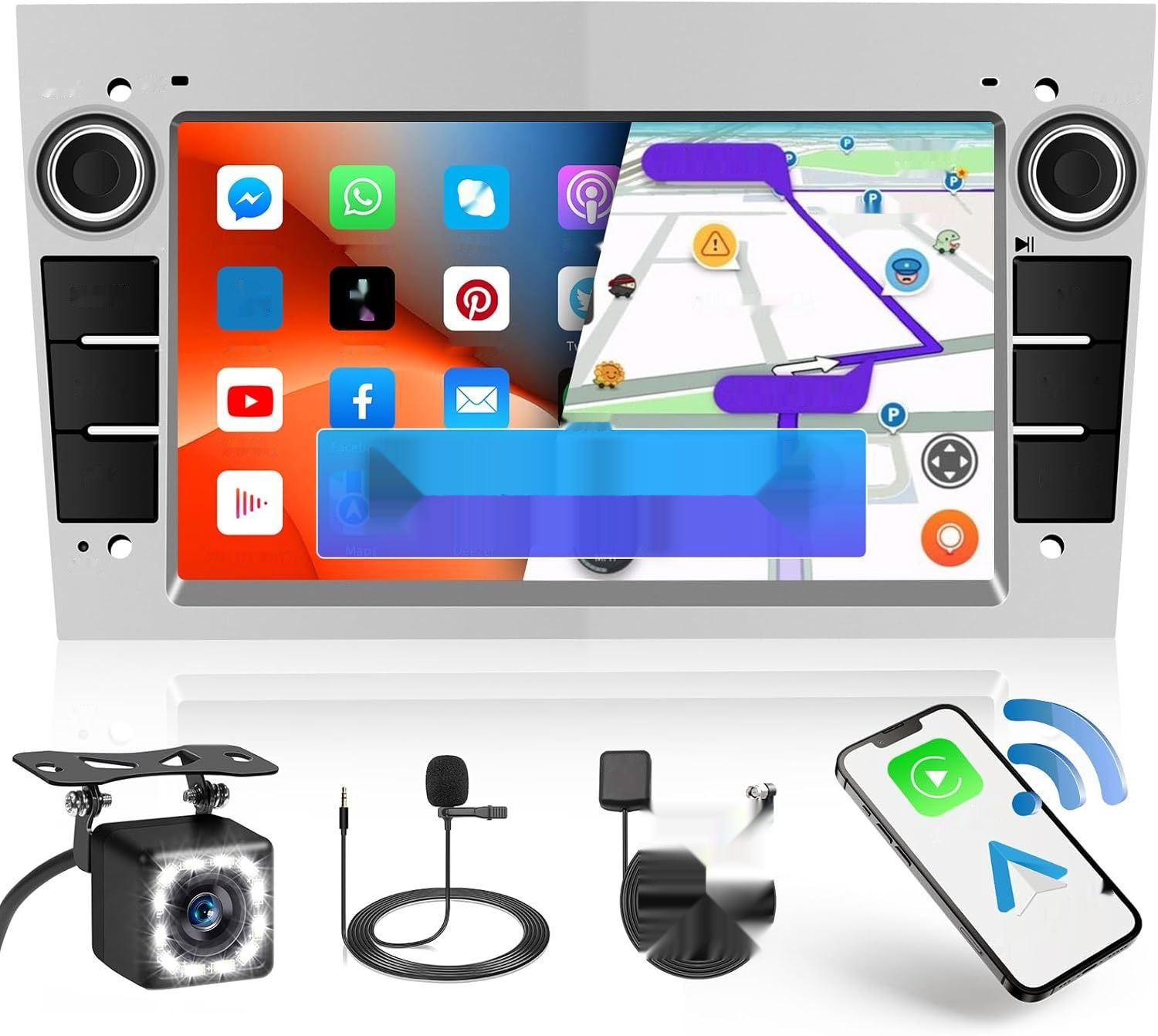 Radio samochodowe Android 7&quot; z WiFi/GPS, Bluetooth, FM, Mirror Link, SWC + Kamera cofania.
