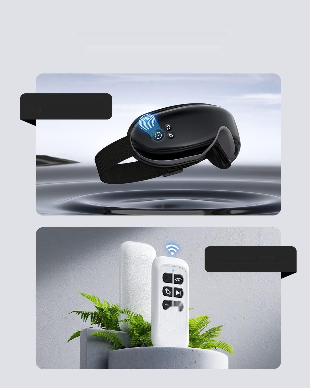 RENPHO Eyeris 1 - Masażer oczu z podgrzewaniem, wibracjami, Bluetooth i pilotem.