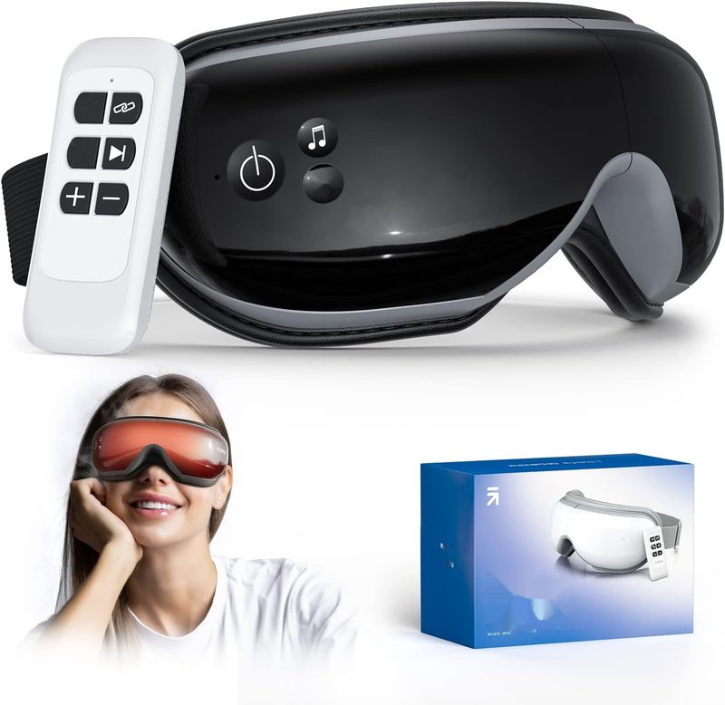 RENPHO Eyeris 1 - Masażer oczu z podgrzewaniem, wibracjami, Bluetooth i pilotem.