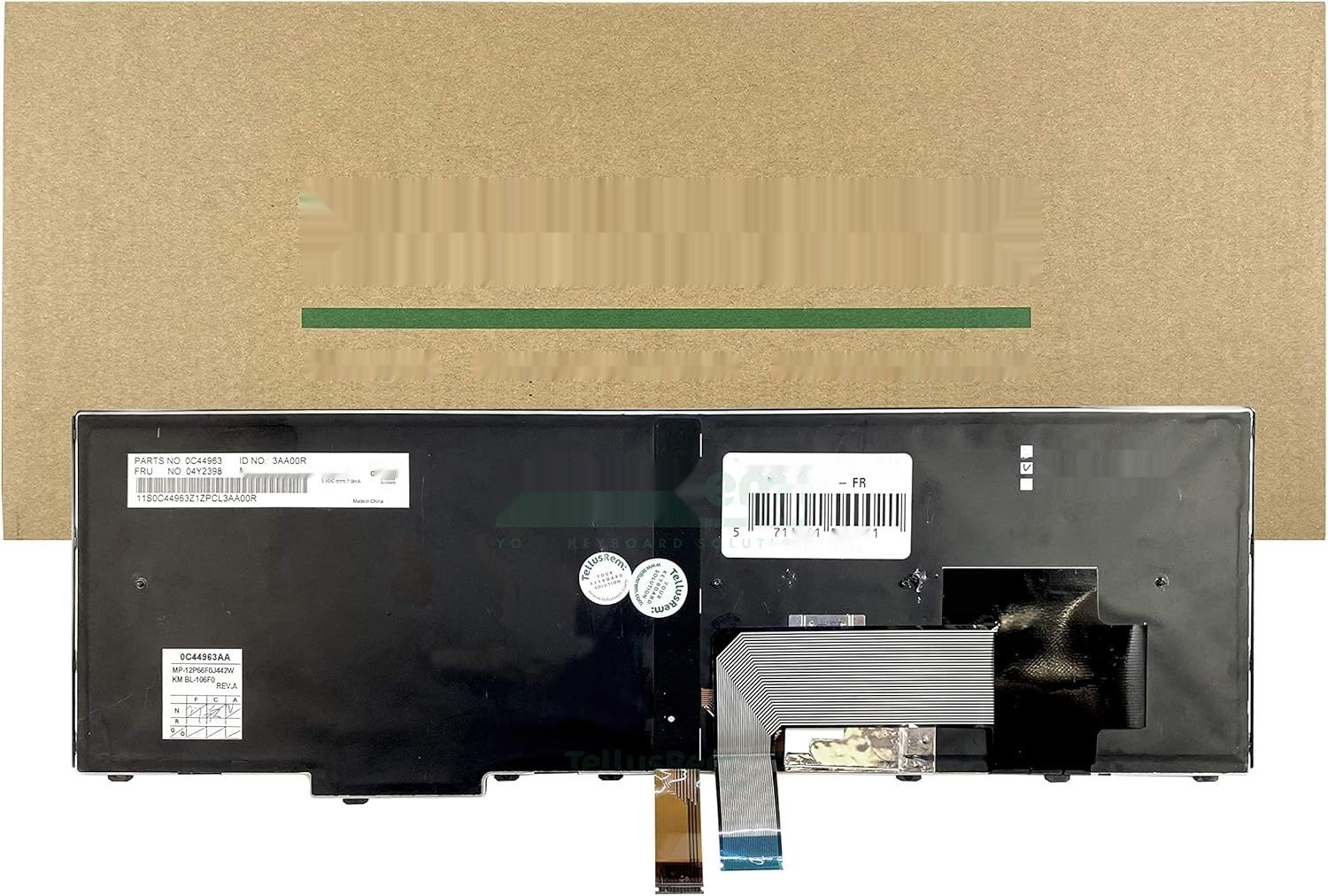 TellusRem Klawiatura Zastępcza Francuska do Lenovo Thinkpad E531 T540 T550 L540 W540 W550