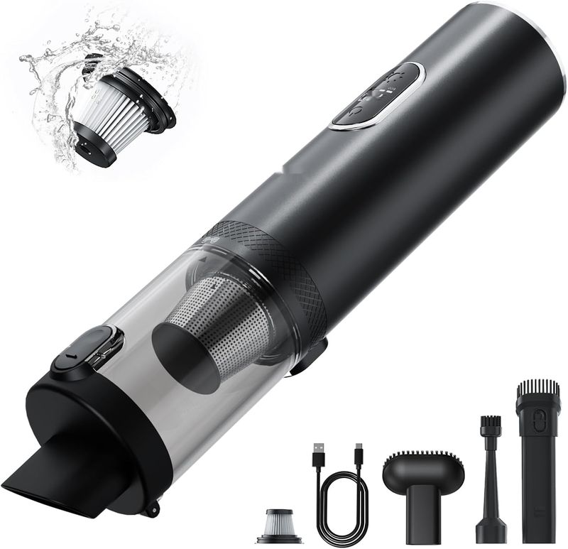 Odkurzacz ręczny Minthouz 16000Pa, LED, 2 zmywalne filtry, bezprzewodowy.