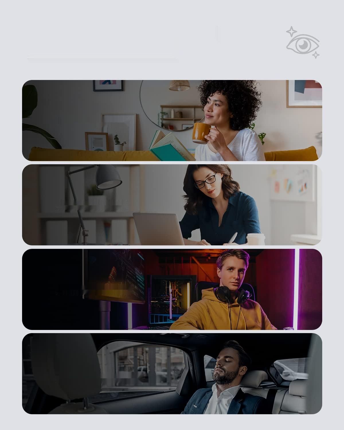 RENPHO Eyeris 1 - Masażer oczu z podgrzewaniem, wibracjami, Bluetooth i pilotem.