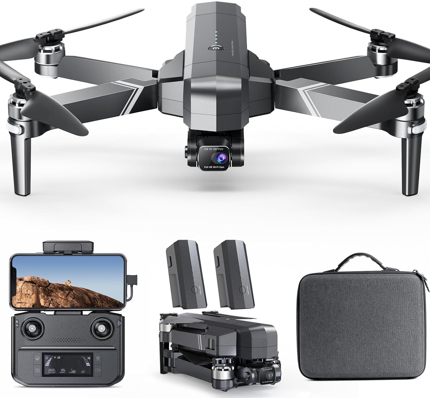 Ruko F11GIM2 Dron z Kamerą 4K, 64 Minuty Lotu, 3KM FPV, GPS, Powrót do Domu