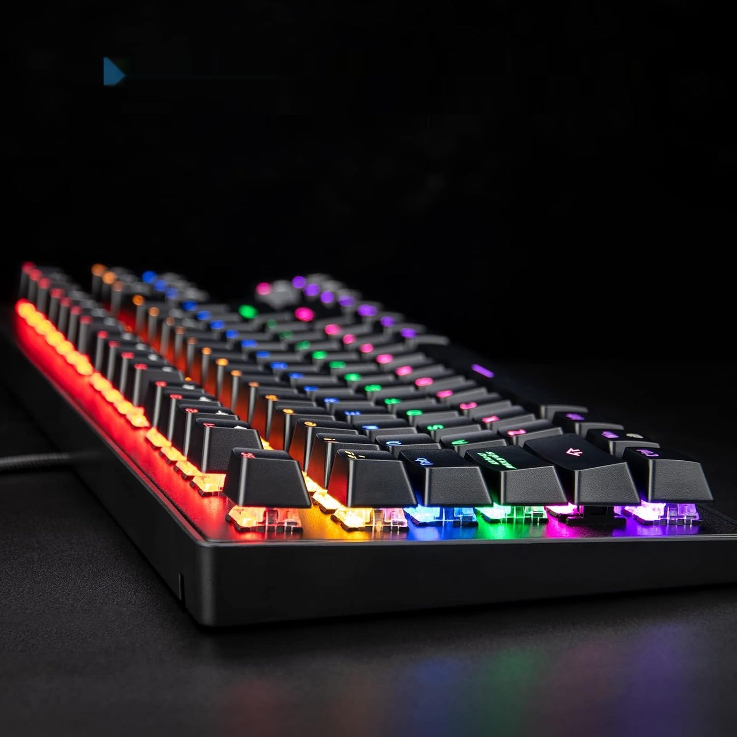 Rii RK908 Hiszpańska klawiatura mechaniczna QWERTY do gier - Czarna