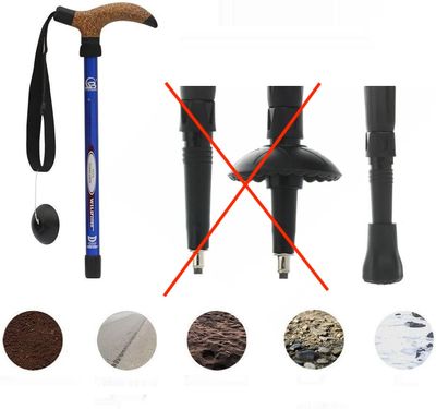 KRY Bergstock, teleskopowy, amortyzacja wstrząsów, aluminiowy, niebieski.