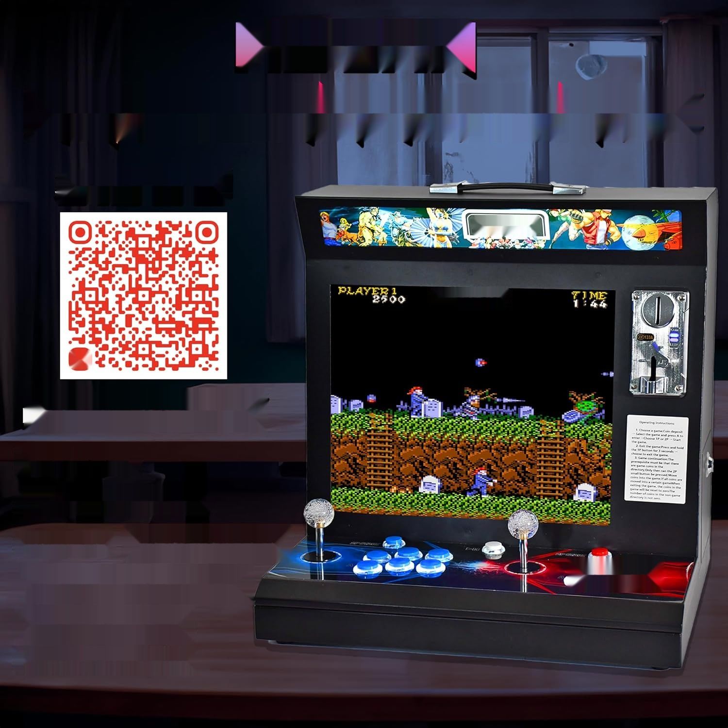 Arcade Machine, 9800 tytułów, monitor 17&quot;, tryb portfel/wolny, do 4p