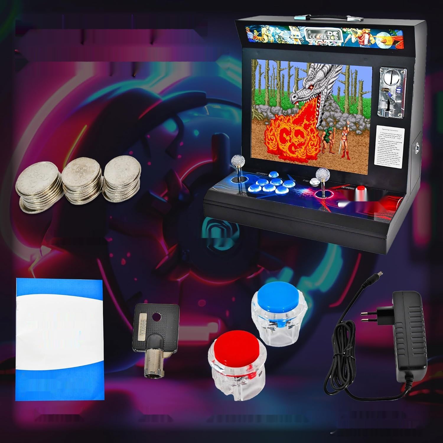 Arcade Machine, 9800 tytułów, monitor 17&quot;, tryb portfel/wolny, do 4p