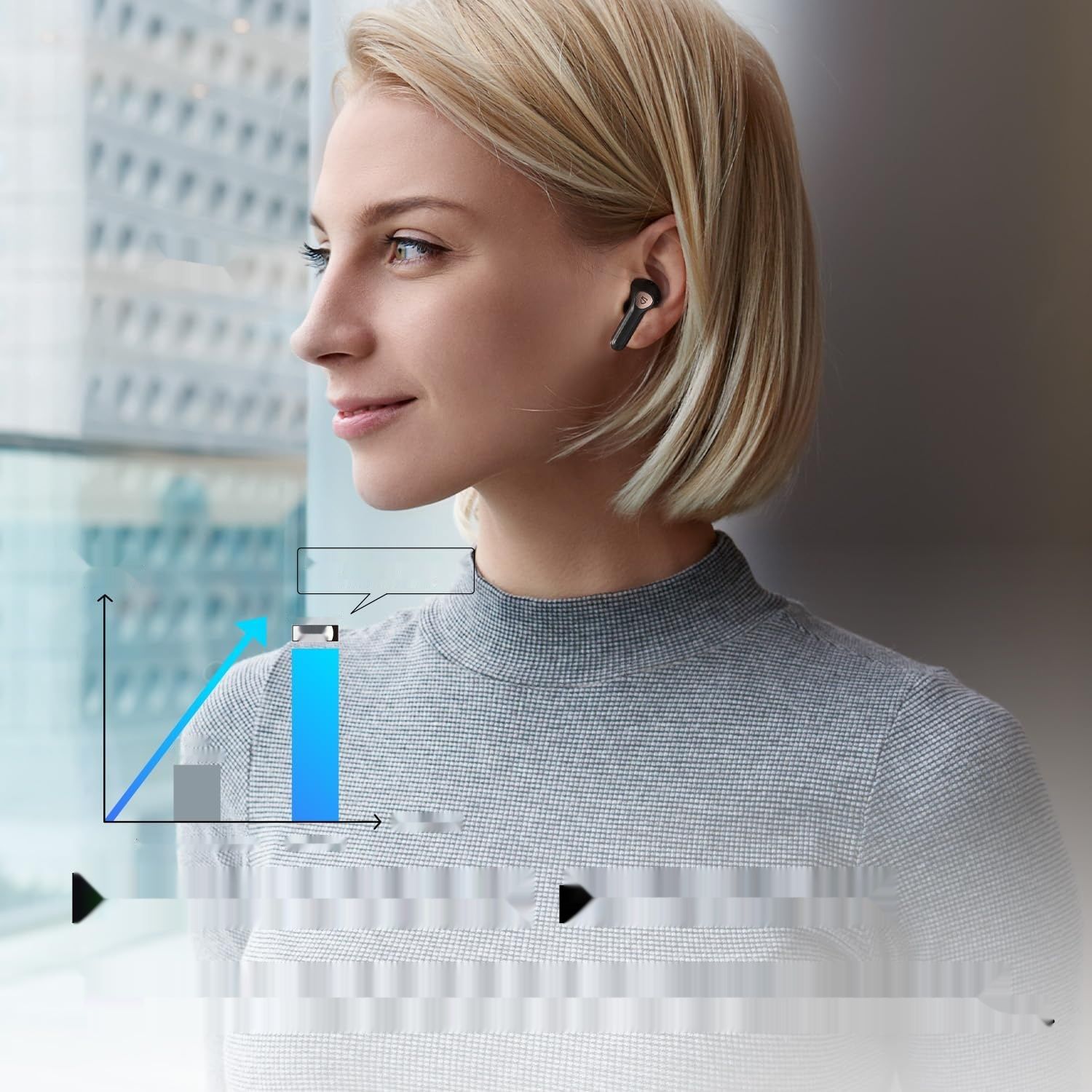 SoundPEATS Słuchawki Bluetooth na Półucho, Air4 Lite Hi-Res Audio, Bluetooth 5.3