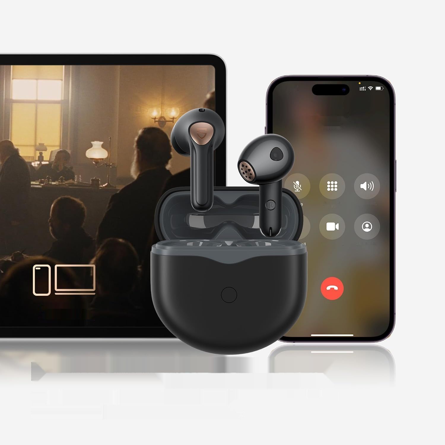 SoundPEATS Air4 bezprzewodowe słuchawki z adaptacyjną ANC, Bluetooth 5.3.