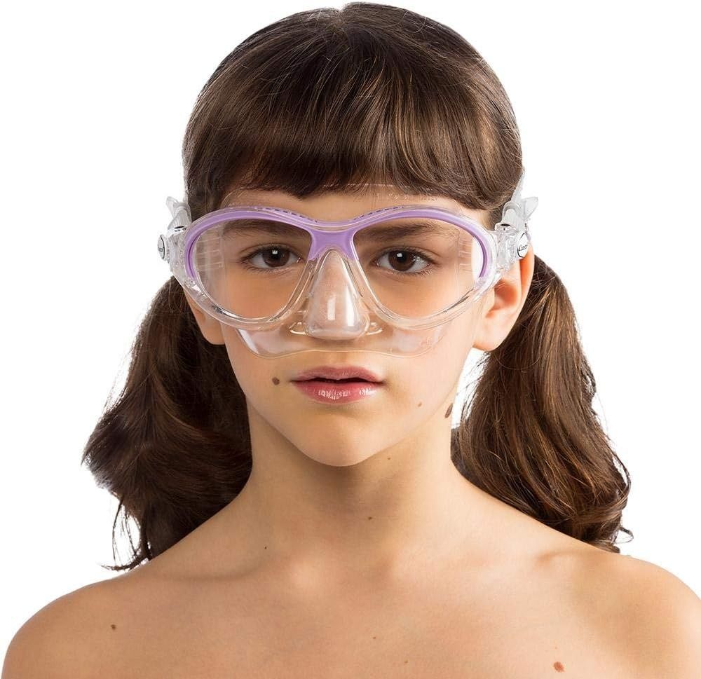 Cressi Moon Kid Okulary Nurkowe dla Dzieci 7-15 Lat, silikonowe, odporne na zarysowania.