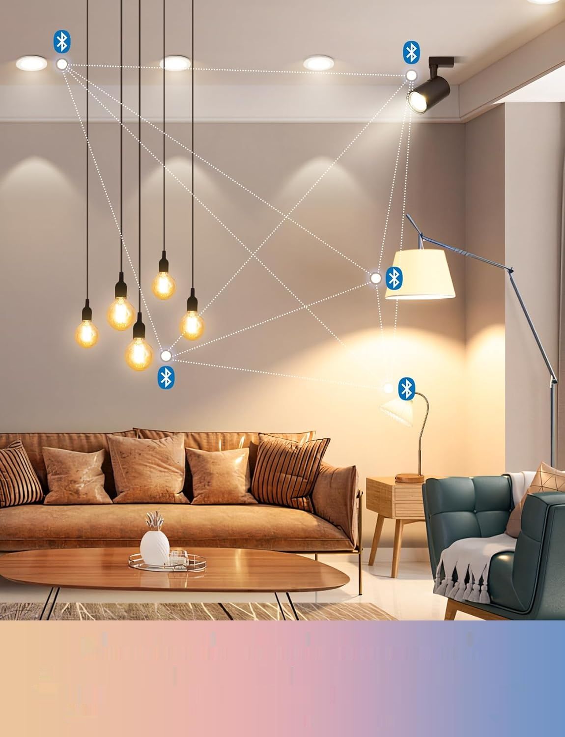 Aigostar Mesh - 6,5W GU10 Alexa Żarówka, LED Smart Bulb 555LM CCT, 6 sztuk