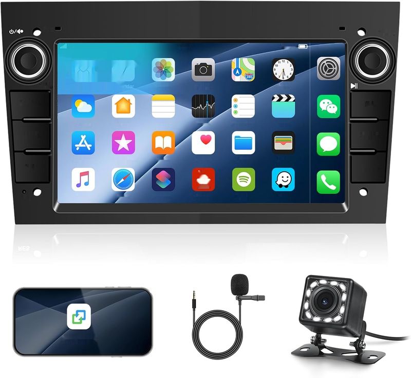 Android 13 Radio do Opel: 7&quot; HD, Mirror Link, Bluetooth, GPS, WiFi, Kamera.