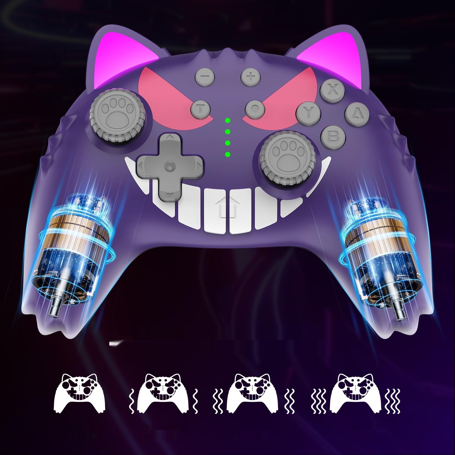 Switch Pro Controller, Wireless, dla Switch Lite, OLED, PC, z Turbo, 6-osiowy, wibracja, programowalny