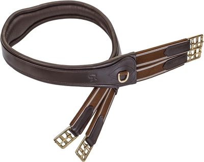 SUNRIDE Podsiodłowy Soho, skóra, anatomiczny, pierścień D, 125 cm, brązowy