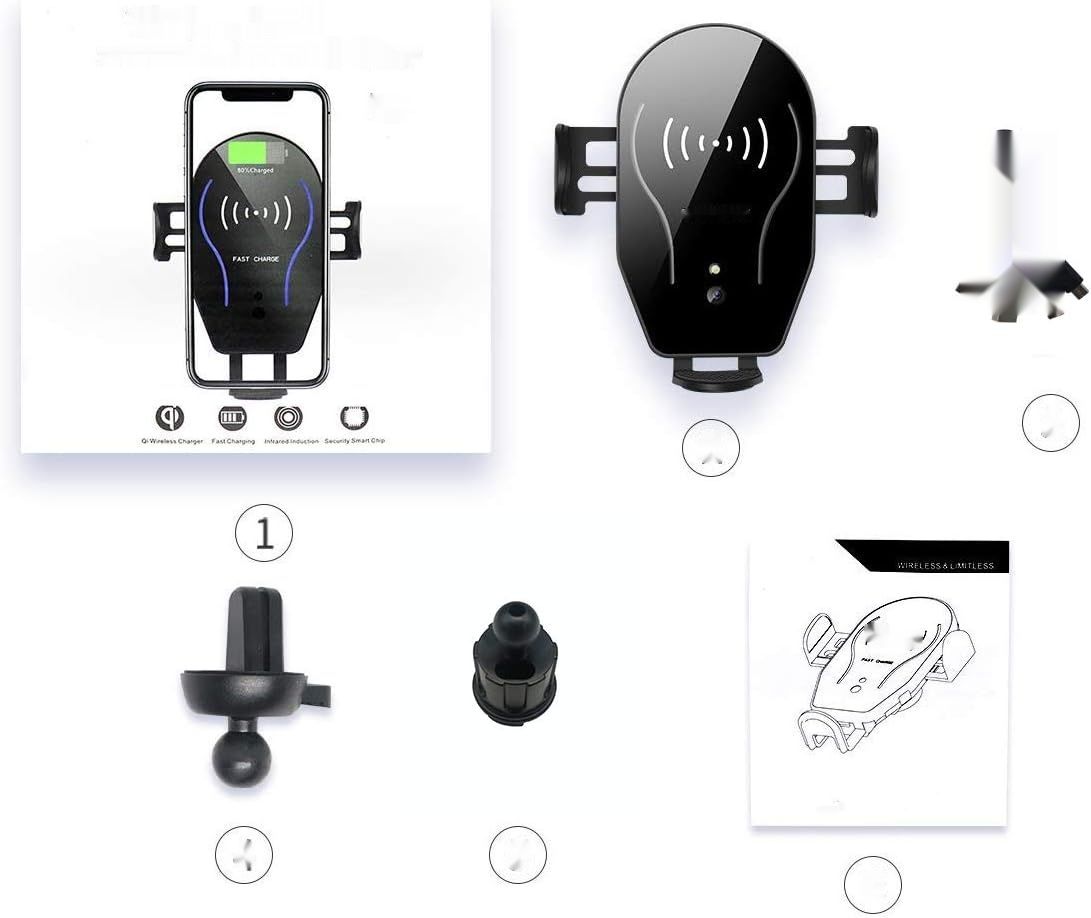 OYEFLY Uchwyt z bezprzewodowym ładowaniem kompatybilny z Smart 453 Forfour Fortwo