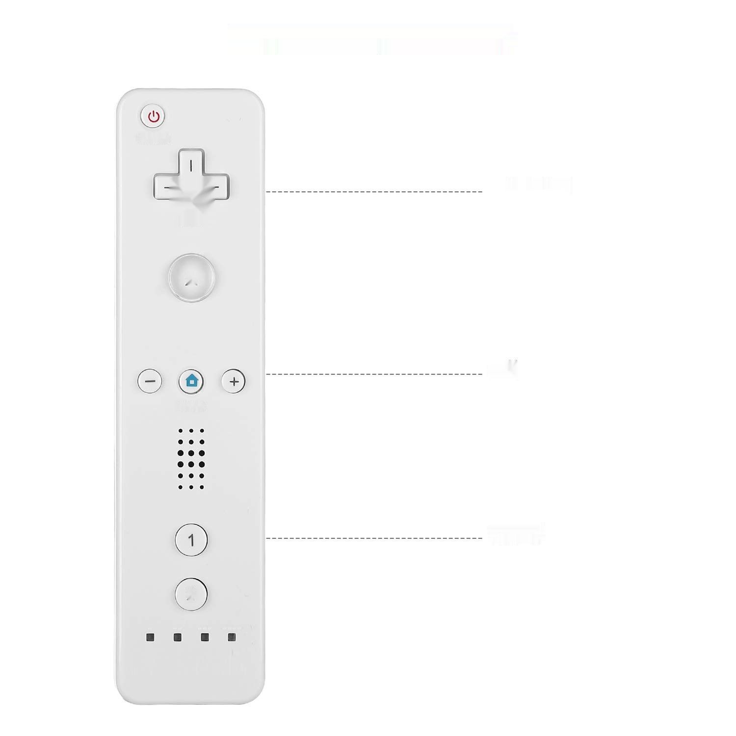 Kompatybilny z Wii, PowerLead Wii Remote i Nunchuk Motion 2 w 1, Czarny