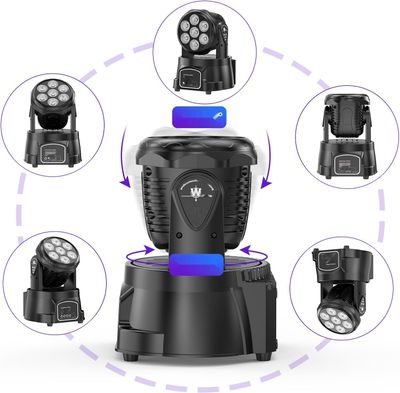 Zestaw 1 sztuki 7x15W reflektora LED Wash, DMX512 RGBW, 5 trybów sterowania