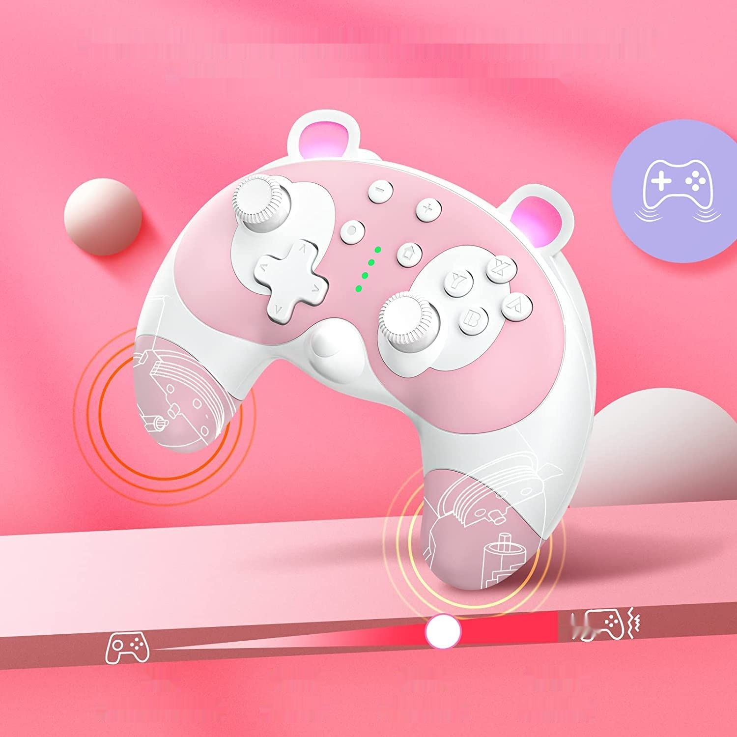 PowerLead Switch Controller - kontroler do Nintendo Switch/Lite/OLED z Turbo, Motion Control, Wake-up