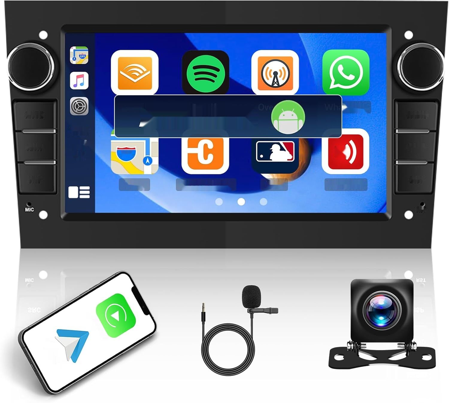 Radio samochodowe Android 13 do Opel Astra Antara Vectra Corsa Vivaro, 7&quot; ekran dotykowy, bezprzewodowy Carplay, Bluetooth, WiFi/GPS-NAV.