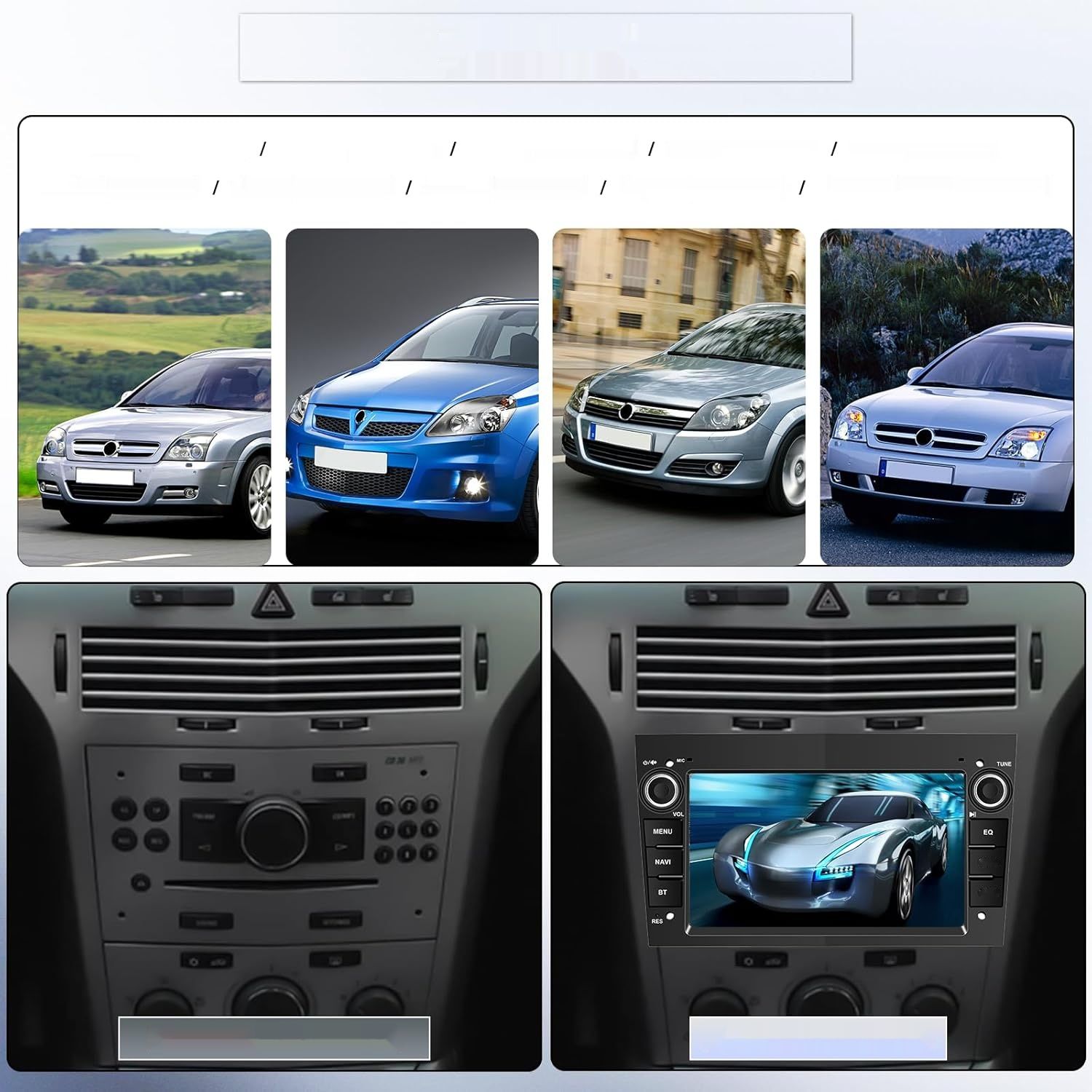 Android 13 Radio do Opel: 7&quot; HD, Mirror Link, Bluetooth, GPS, WiFi, Kamera.