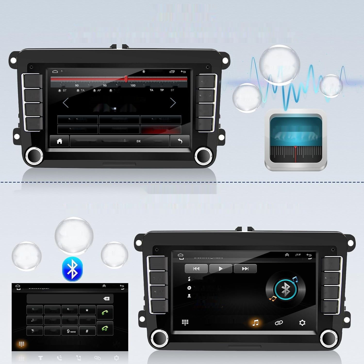 Radio samochodowe 2 DIN Android 13 z Carplay, GPS, BT, Canbus + kamera AHD