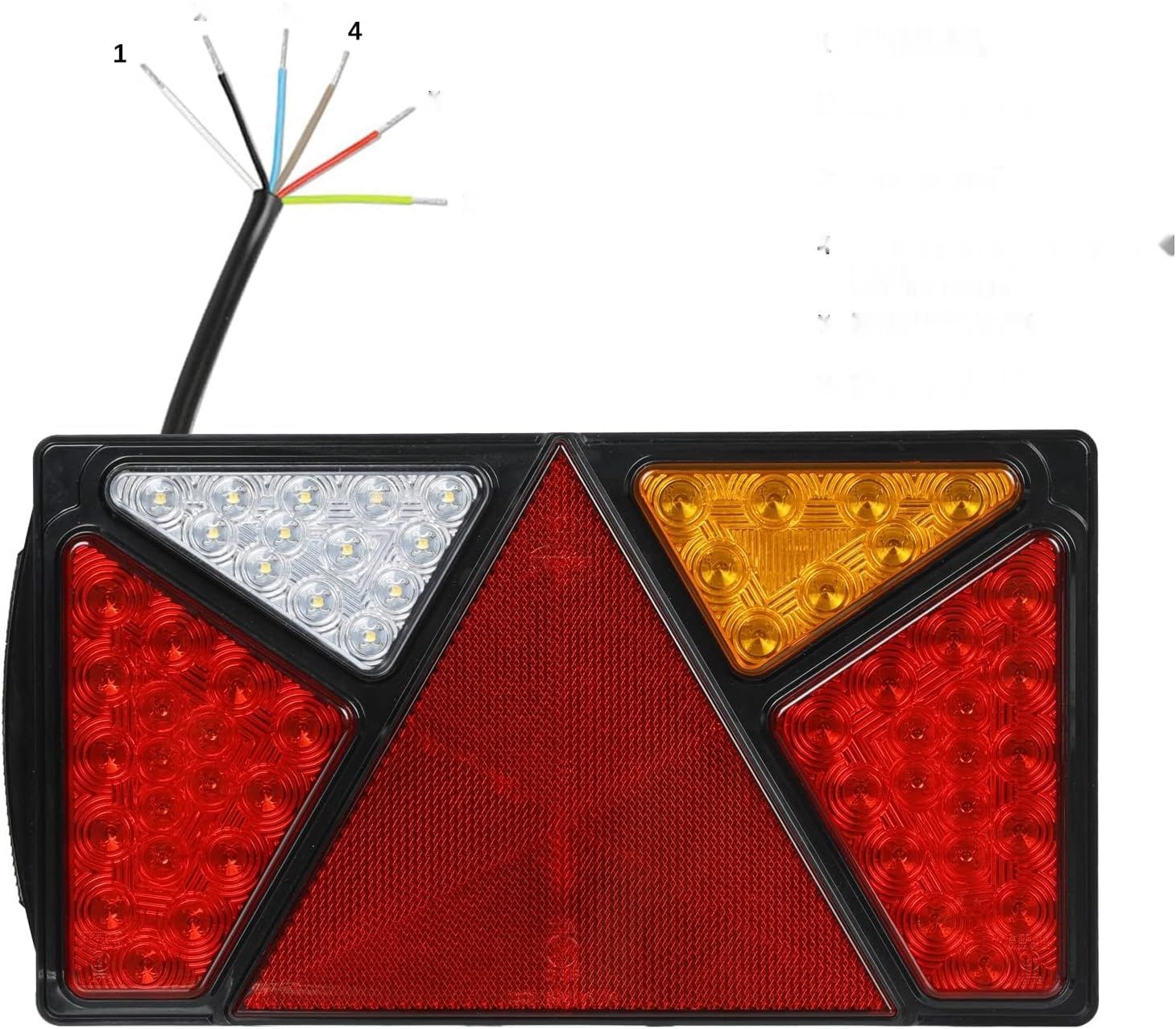 Yuanjoy 2 Pack 12V 24V Zestaw Tylnych Świateł LED
