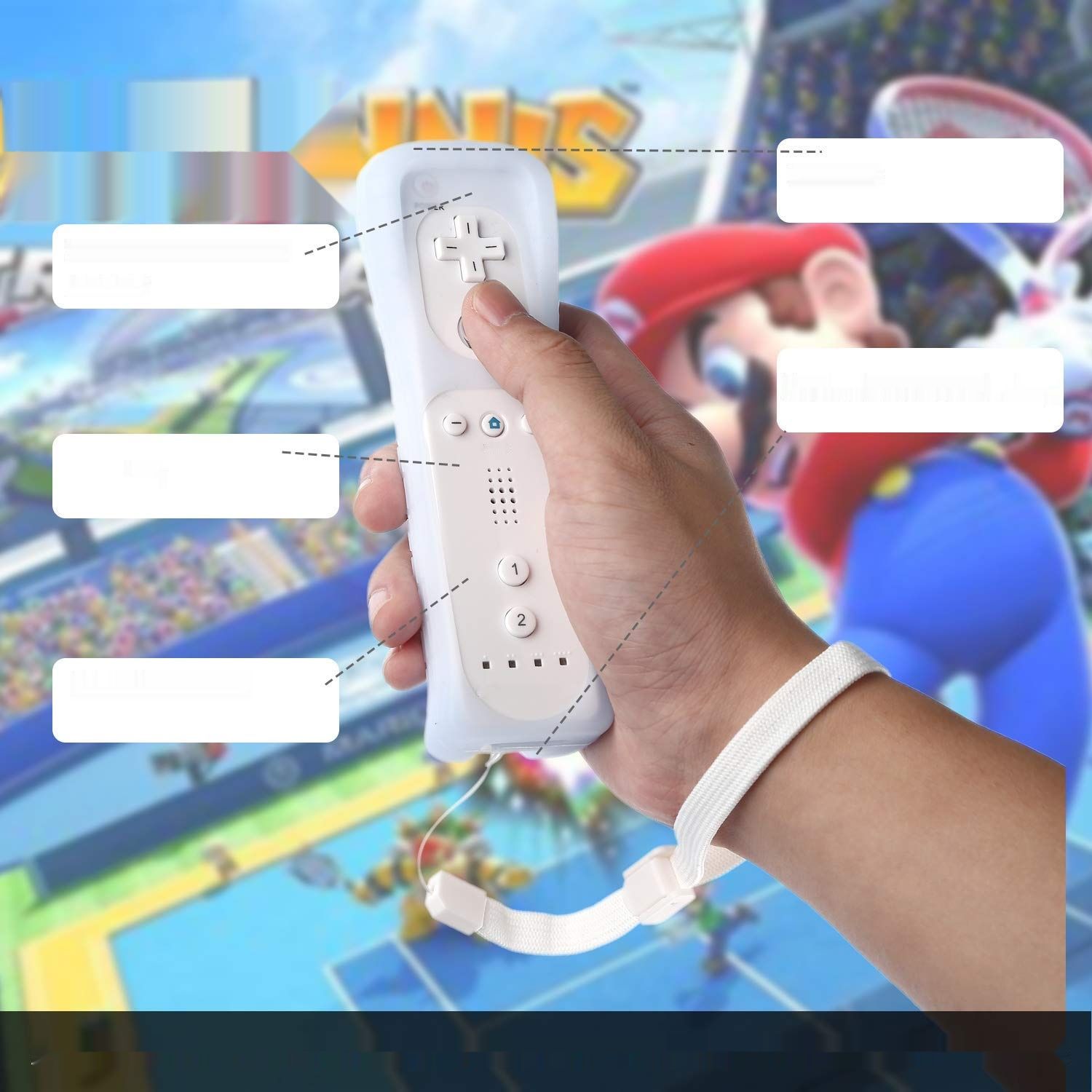 Kompatybilny z Wii, PowerLead Wii Remote i Nunchuk Motion 2 w 1, Czarny
