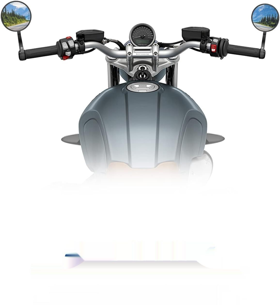 Lustro wsteczne uniwersalne do motocykli na kierownicy, pasuje do ATV, MT 07, MT 09, S1000, FZ8, G310R, R1200, GSXR, Redondo