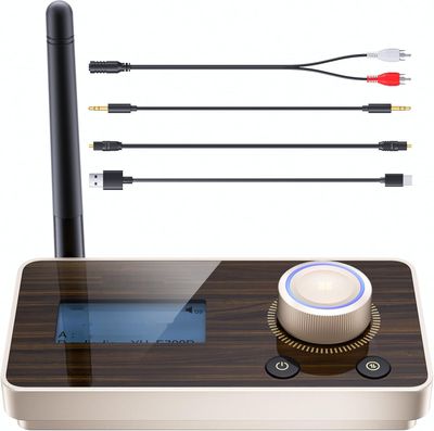 3-w-1 nadajnik-odbiornik Bluetooth 5.2 z wyświetlaczem, HiFi adapter