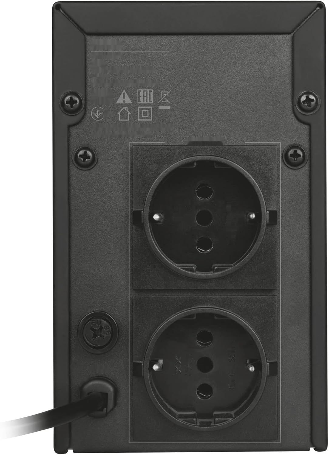 Trust Oxxtron 1000 VA 2 AC wyjścia, czarny zasilacz awaryjny (UPS)
