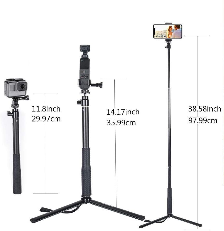 Smatree Rozszerzalny Kijek do Selfie z Statywem i Uchwyt do OSMO Pocket.