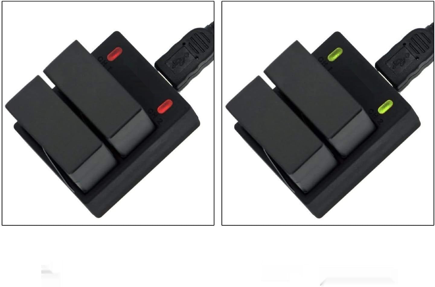 Smatree podwójna ładowarka z kablem USB do baterii GoPro HERO3+, HERO3