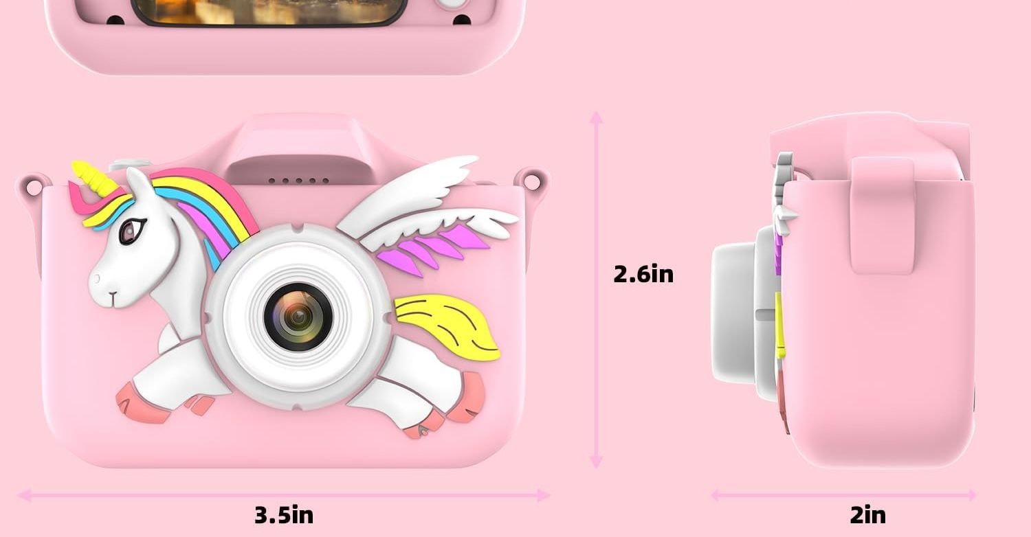 Adicop Kamera Cyfrowa dla Dzieci 1080P 2,0-calowa z Kartą SD 32GB