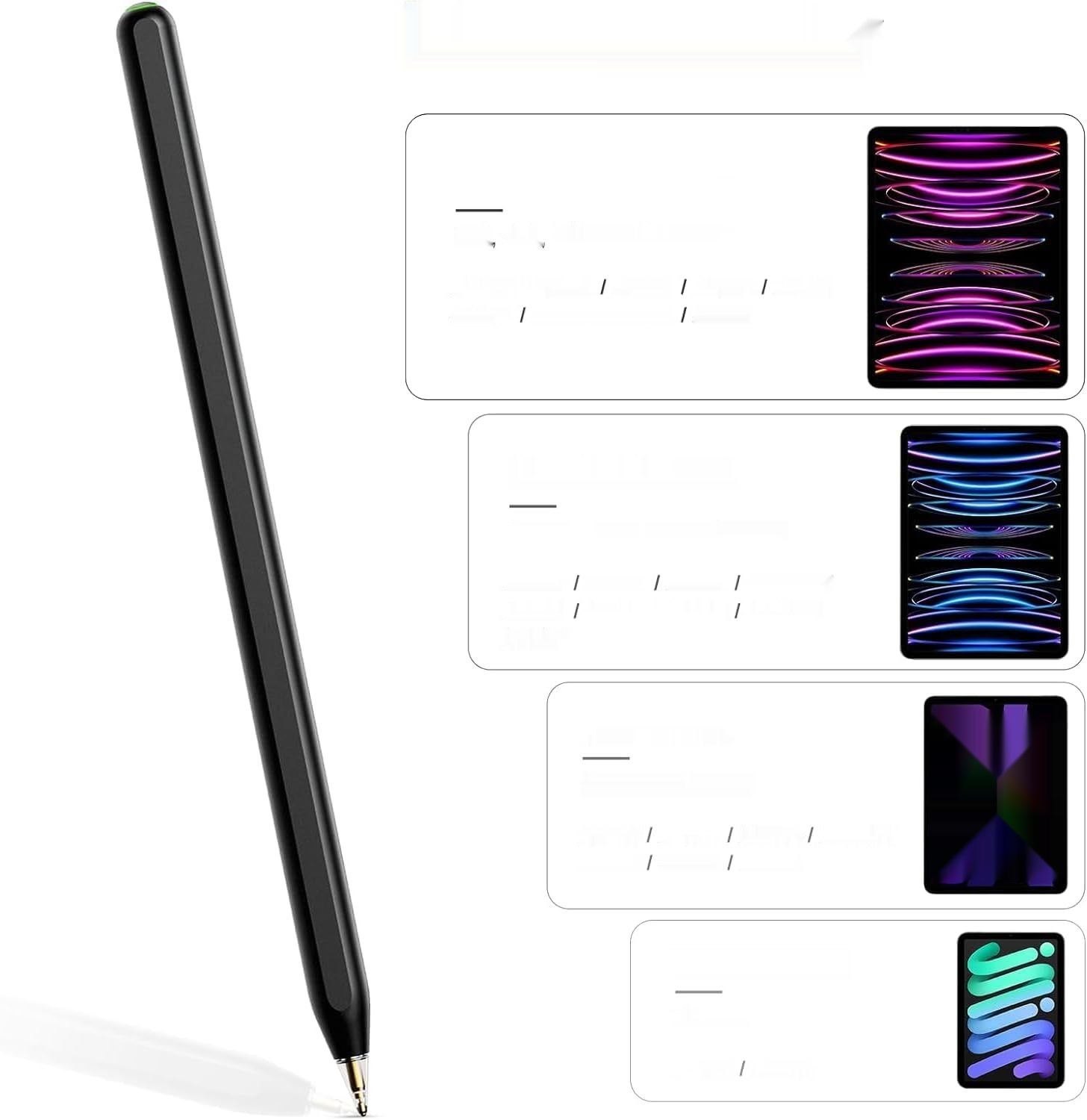 KEEPRO Pencil 2nd Gen do iPada, Magnetyczne Ładowanie Bezprzewodowe, Czarny