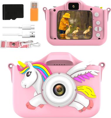 Adicop Kamera Cyfrowa dla Dzieci 1080P 2,0-calowa z Kartą SD 32GB