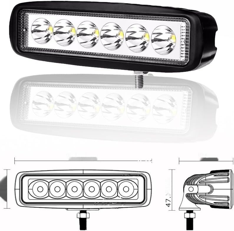 Auxtings 2 sztuki 15,2cm 18W Spot LED-światła robocze Off-Road-LKW SUV