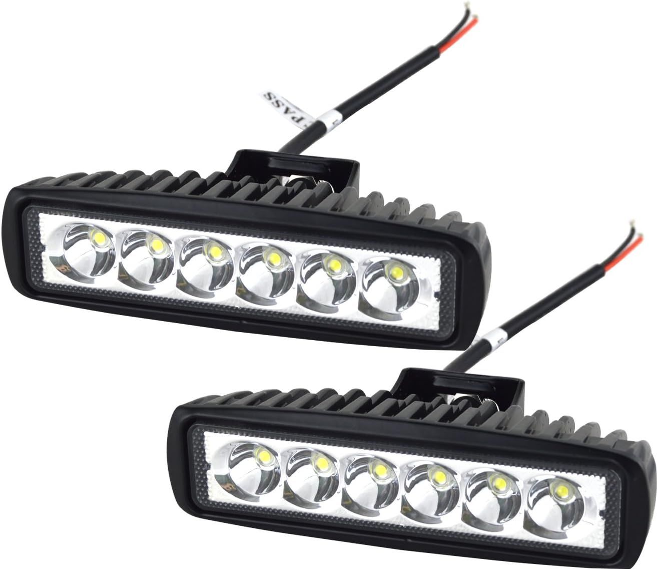 Auxtings 2 sztuki 15,2cm 18W Spot LED-światła robocze Off-Road-LKW SUV