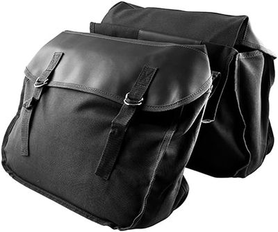 Riloer Uniwersalna Torba Na Motocykl, Torby Canvas, Dwustronne (Czarny)