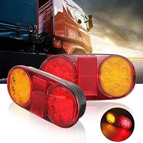 SANWAN 2 x 12 LED tylne światło stopu do przyczepy, furgonetki, ciężarówki, 24 V