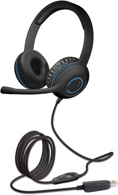 Cyfrowe słuchawki stereo Cyber Acoustics USB (AC-5008) z mikrofonem.