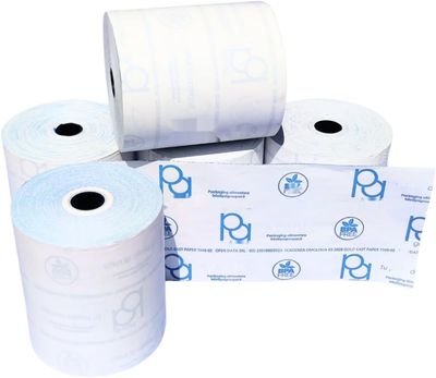 PA GROUP Rolki termiczne 80 mm x 80 m x 12 mm do kasy fiskalnej, 3 sztuki